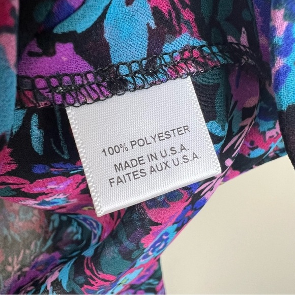 MISA Los Angeles Gemstone Garance Chiffon Blouse Gemstone Floral - Picture 5 of 9